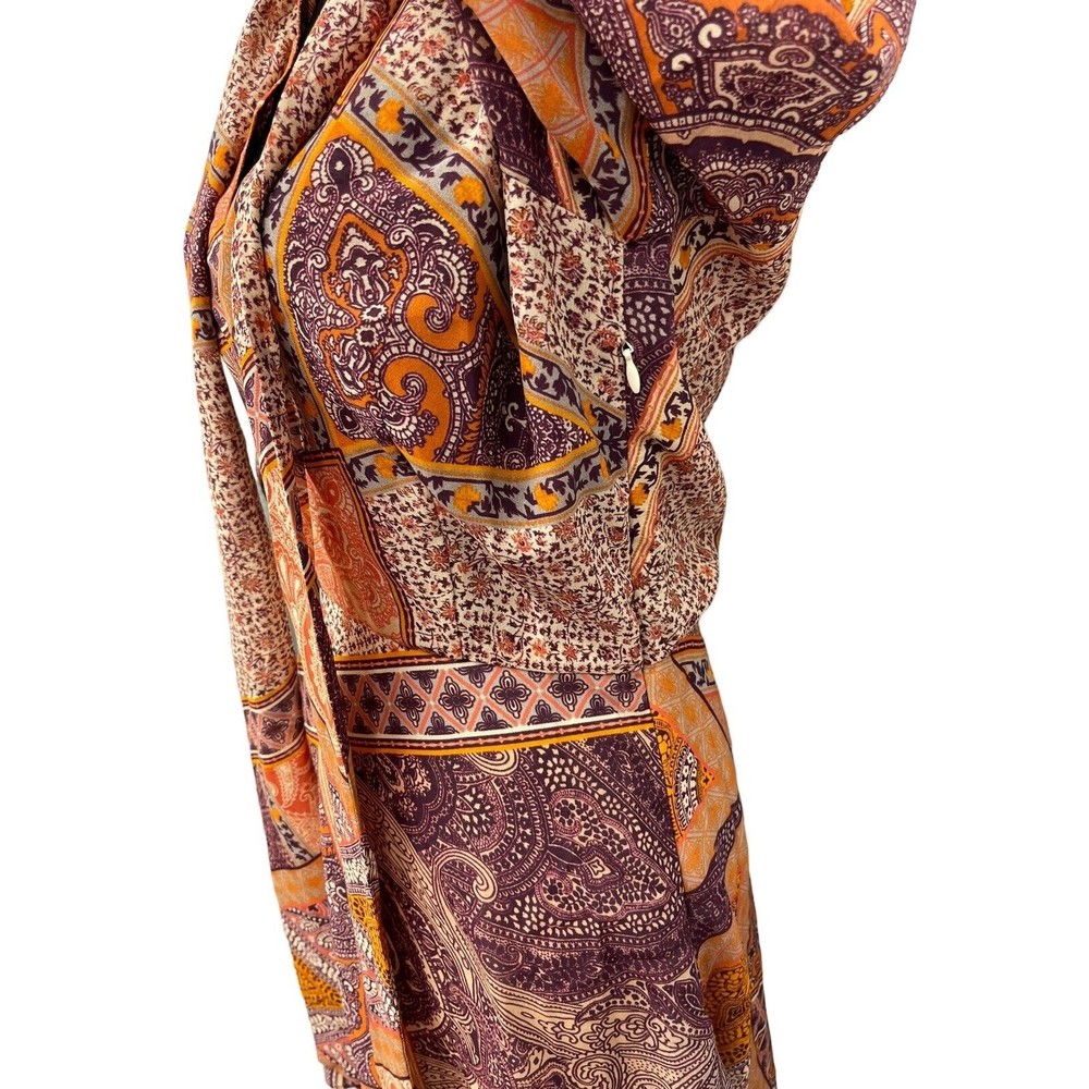 Divine Heritage Revolve Paisley Tie Neck Dress in Orchid Size S NWT - Picture 8 of 13